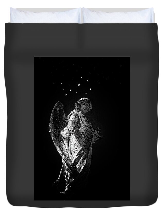 Angels Duvet Cover featuring the photograph The Messenger by Jim Cook