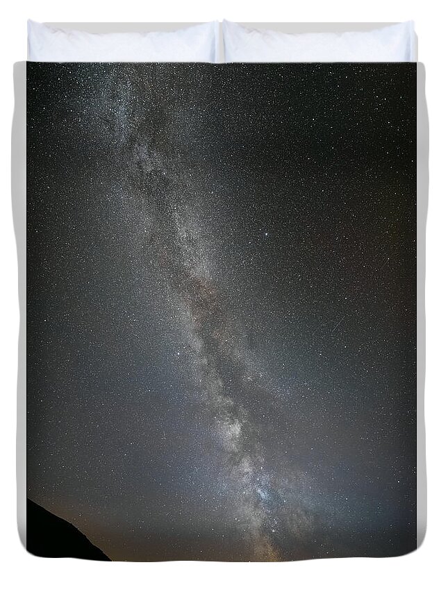 Milky Way Duvet Cover featuring the photograph The Milky Way - Our Home in Space. by Andy Astbury