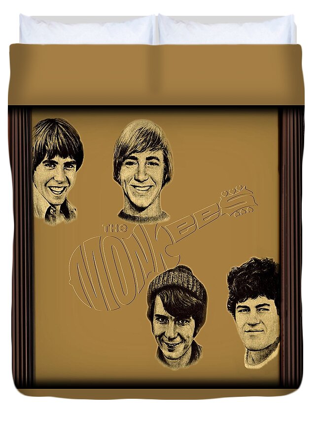 The Monkees Duvet Cover featuring the photograph The Monkees by Movie Poster Prints