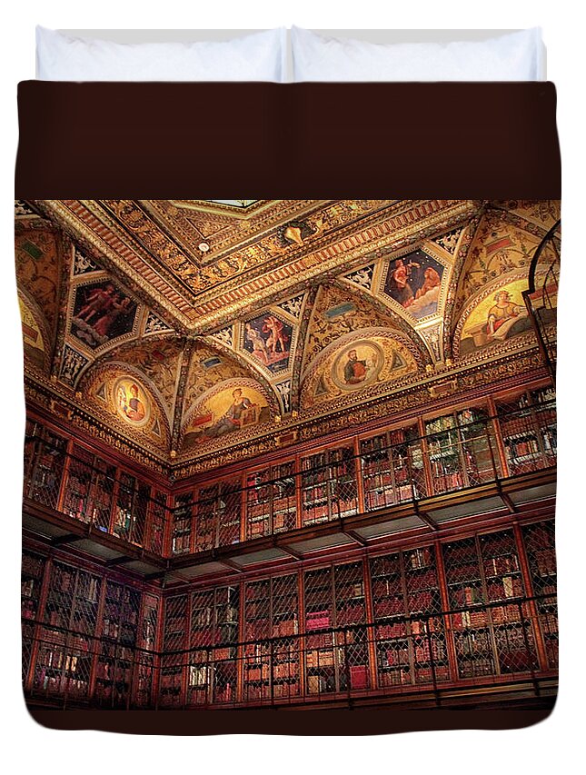 The Morgan Library Duvet Cover featuring the photograph The Morgan Library by Jessica Jenney