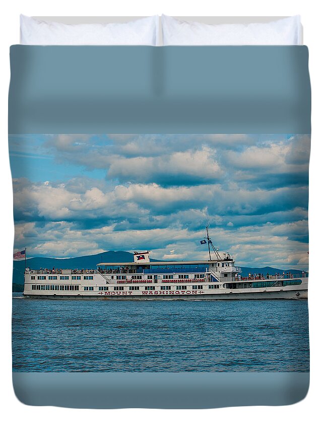 Mount Washington Boat Duvet Cover featuring the photograph The Mount Washington by Brenda Jacobs