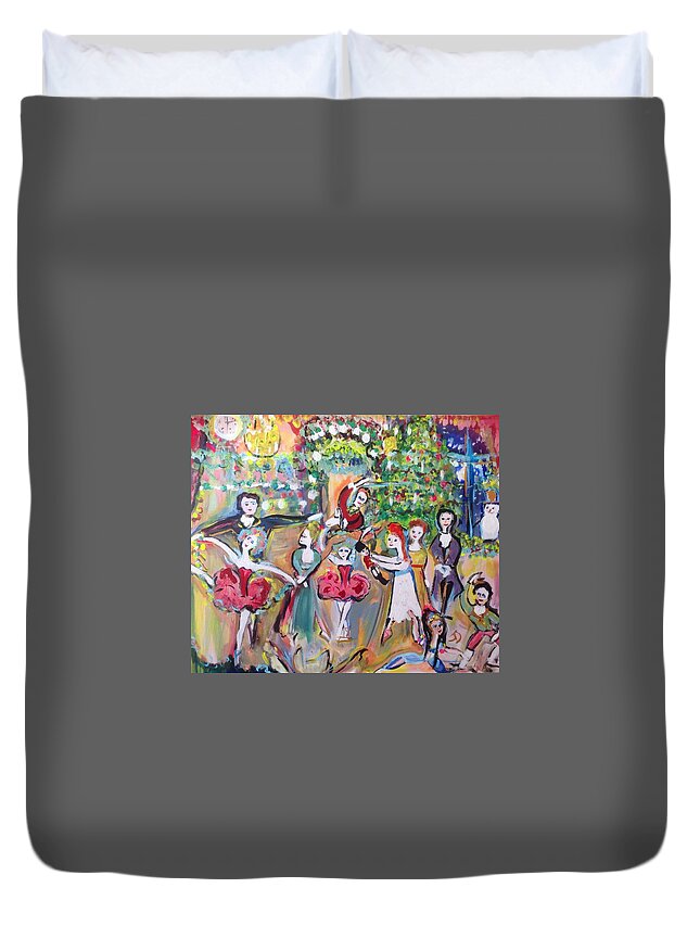 Ballet Duvet Cover featuring the painting The Nutcracker by Judith Desrosiers