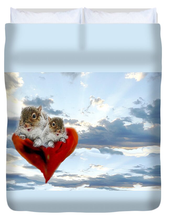The Nuttings Are Coming Duvet Cover featuring the photograph The Nuttings Are Coming by Mike Breau