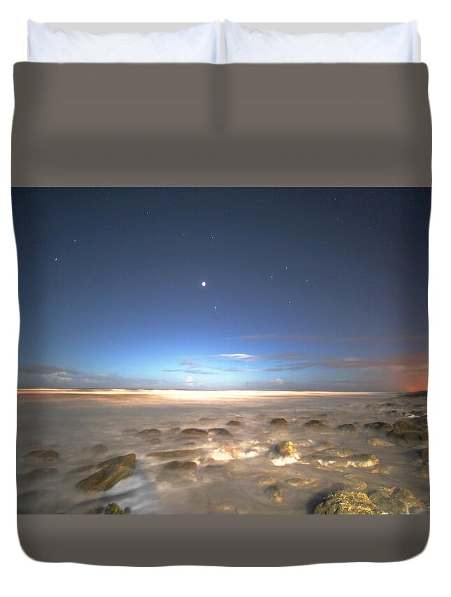 Sun Duvet Cover featuring the photograph The Ocean Desert by Robert Och
