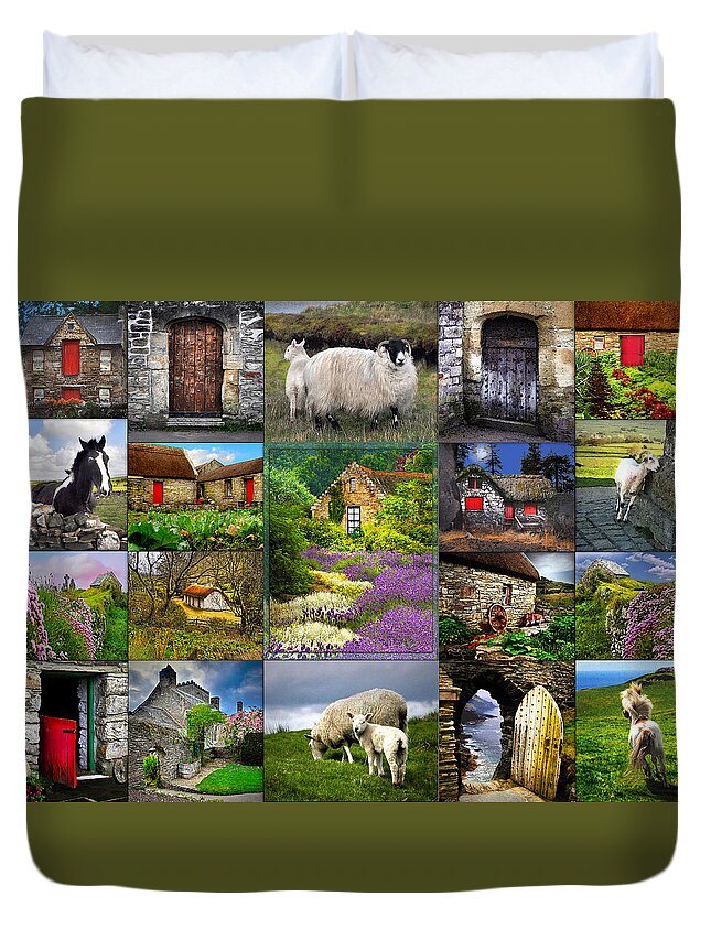 Ireland Duvet Cover featuring the digital art The Old Country by Vicki Lea Eggen