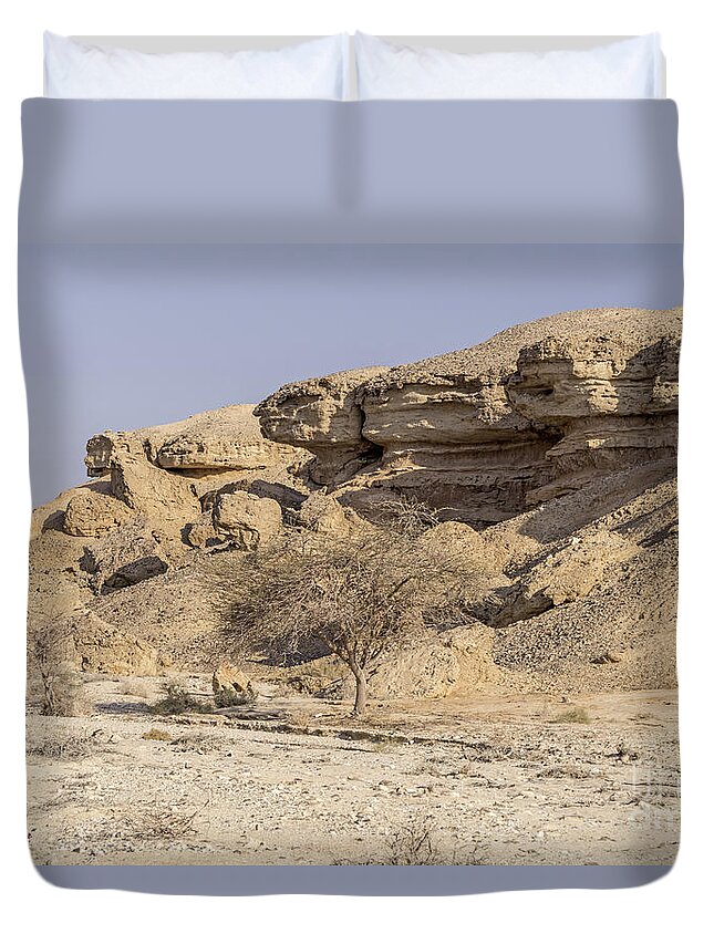 Rock Duvet Cover featuring the photograph The Old Gatekeeper 03 by Arik Baltinester