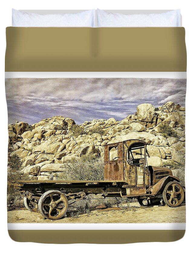 Mack Truck Duvet Cover featuring the photograph The Old Mack by Sandra Selle Rodriguez