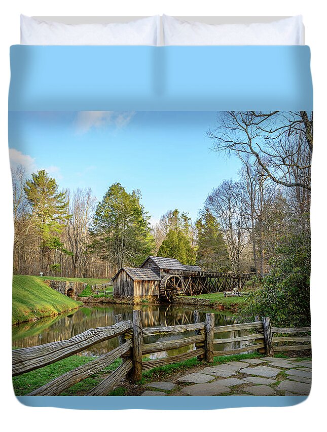 1900's Duvet Cover featuring the photograph The Old Mill by Michael Scott