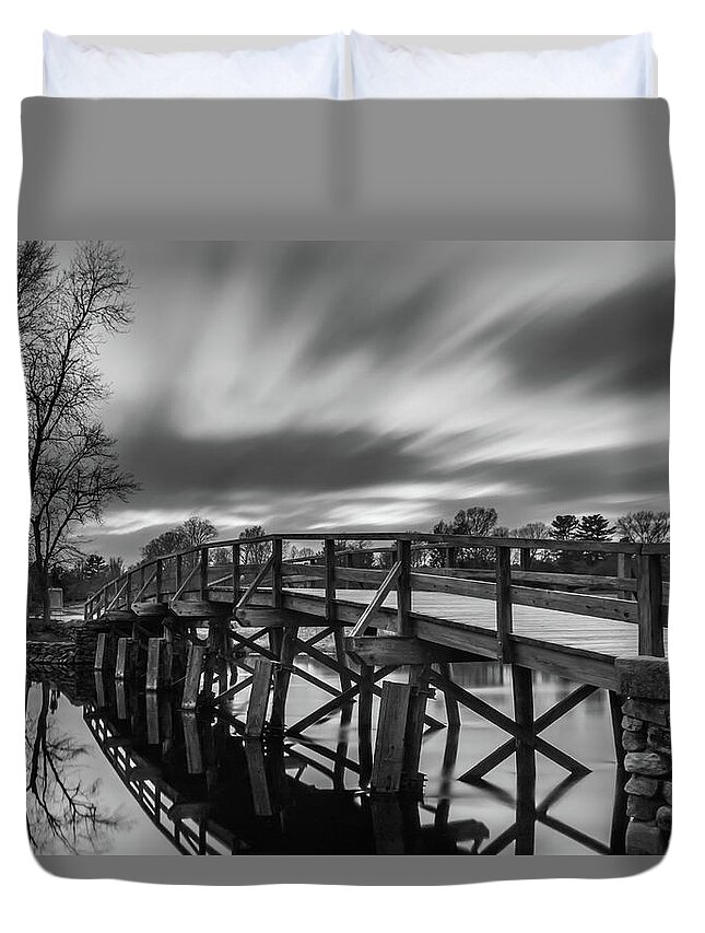 Old North Bridge Duvet Cover featuring the photograph The Old North Bridge by Kristen Wilkinson