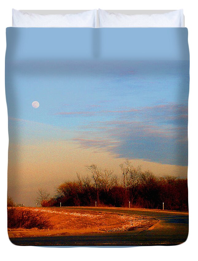 Landscape Duvet Cover featuring the photograph The On Ramp by Steve Karol