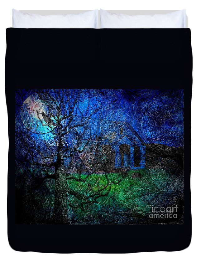 Midnight Duvet Cover featuring the digital art The Other Side of Midnight by Mimulux Patricia No