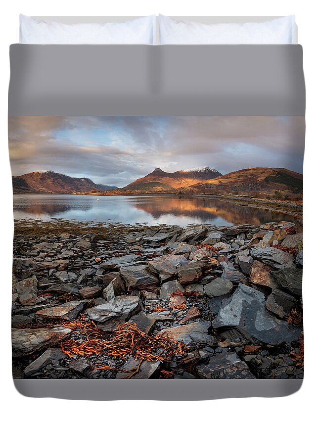 Pap Of Glencoe Duvet Cover featuring the photograph The Pap Of Glencoe, Loch Leven, Panorama by Anita Nicholson