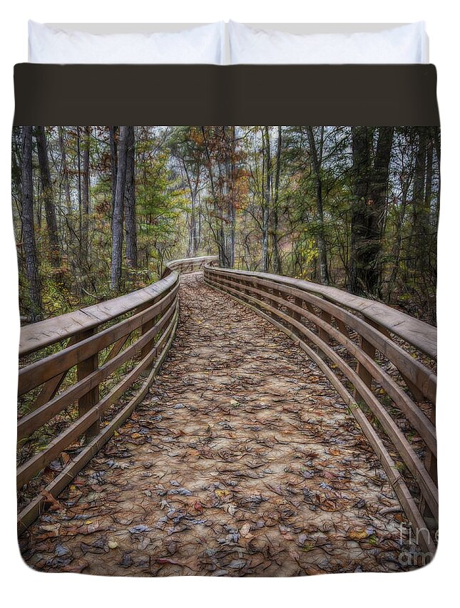 Pathway Duvet Cover featuring the photograph The Path That Leads by Ken Johnson