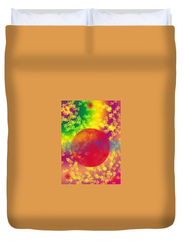 Planet Duvet Cover featuring the photograph The planets 2 by Emme Pons