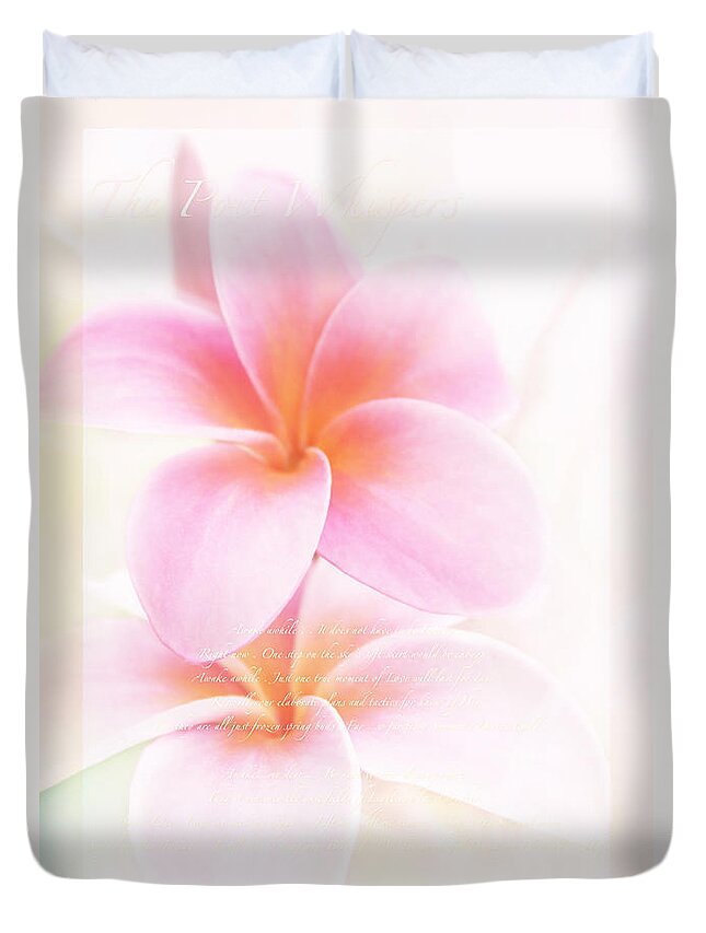 Aloha Duvet Cover featuring the photograph The Poet Whispers by Sharon Mau