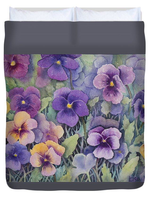 Giclee Duvet Cover featuring the painting The Posse by Lisa Vincent