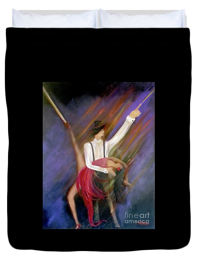 Dance Duvet Cover featuring the painting The Power Of Dance by Artist Linda Marie