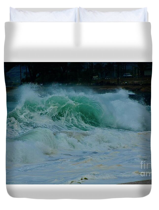 Waves Duvet Cover featuring the photograph The Power of Waves by Craig Wood