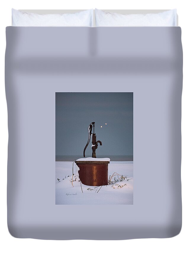 Old Water Well Duvet Cover featuring the photograph The Pump by Rebecca Samler