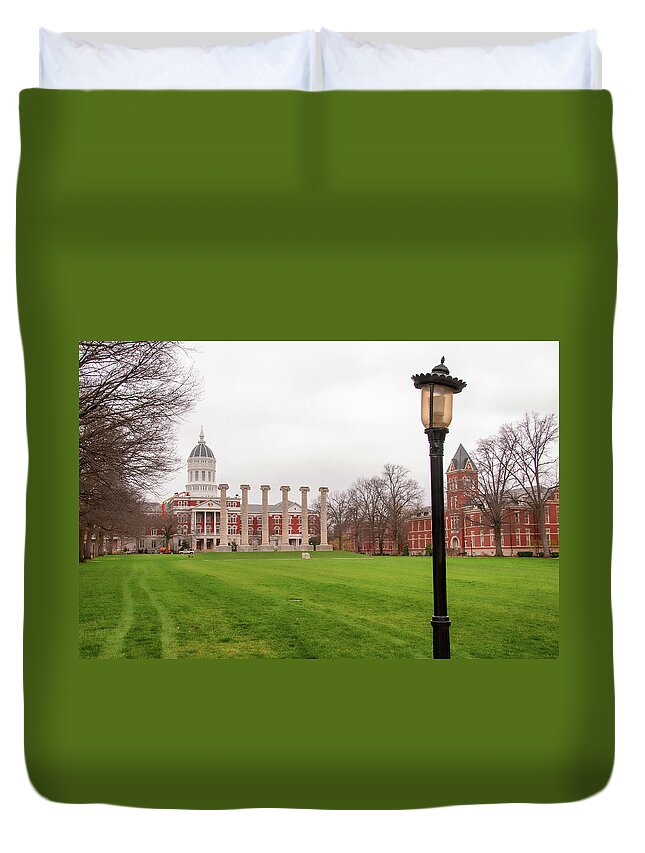 Francis Quadrangle Duvet Cover featuring the photograph The Quad by Steve Stuller