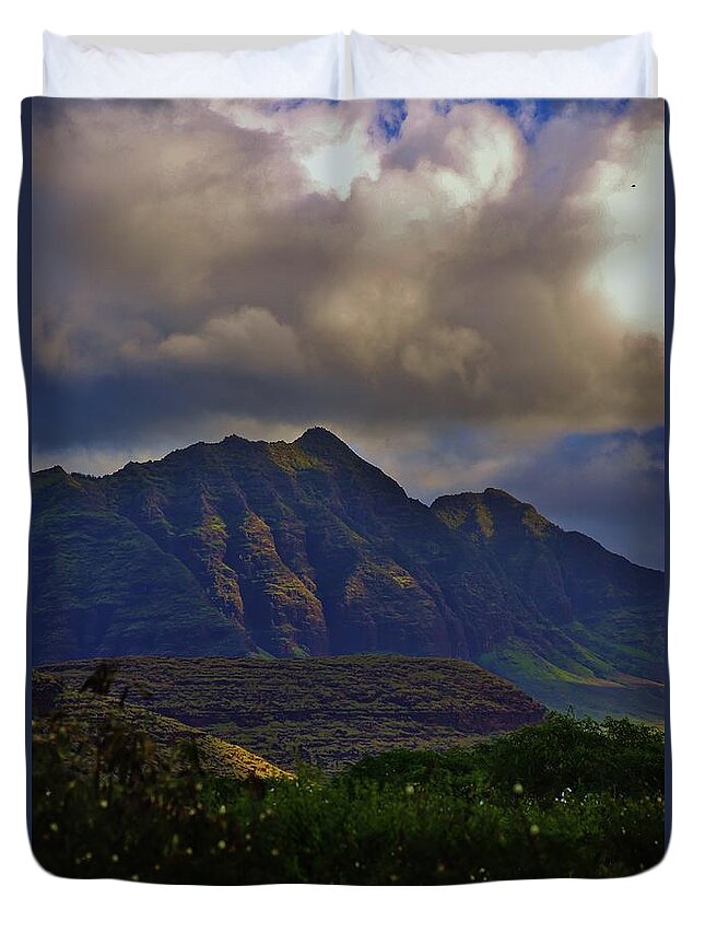 Clouds Duvet Cover featuring the photograph The Rain is Clearing Up by Craig Wood
