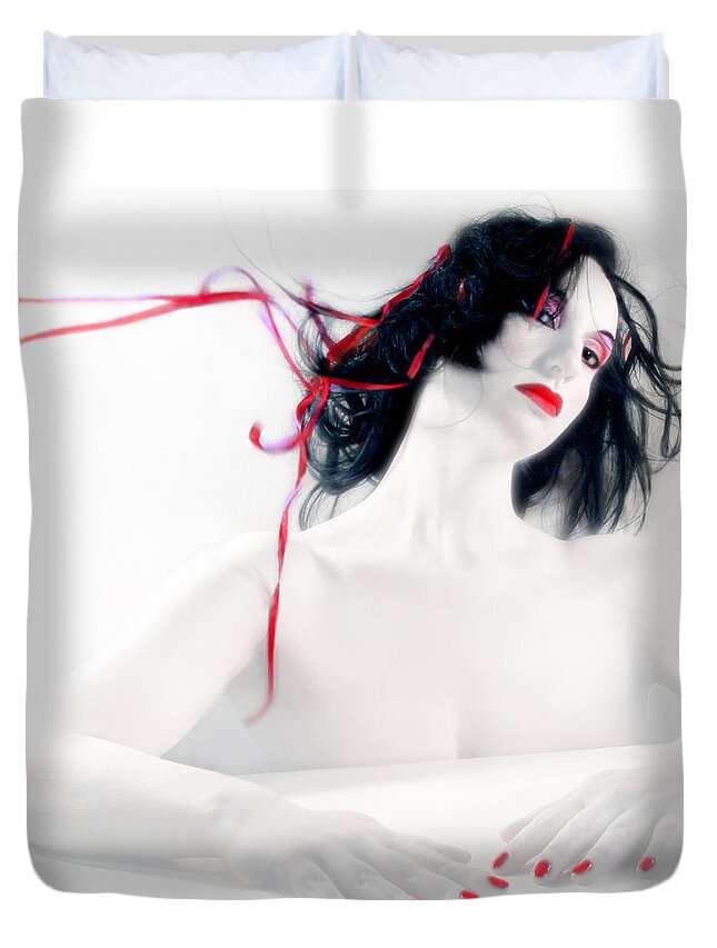 Beautiful Duvet Cover featuring the photograph The Red Breeze by Jaeda DeWalt