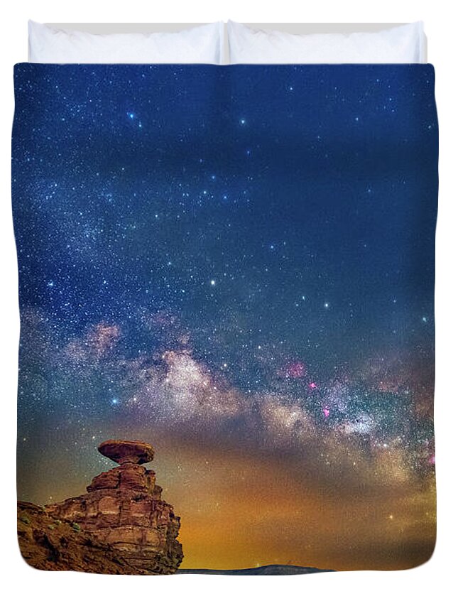 Astronomy Duvet Cover featuring the photograph The Rift by Ralf Rohner