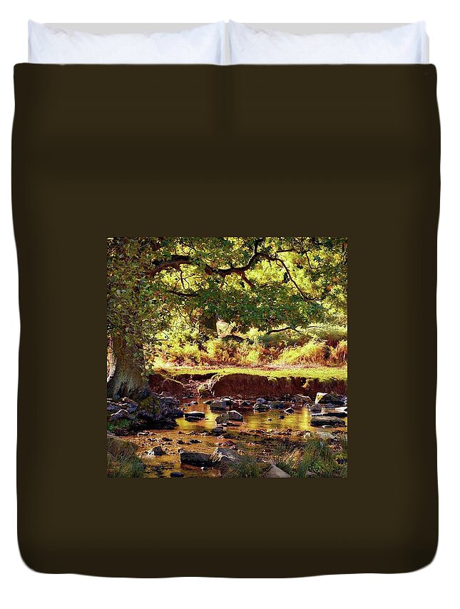 Linvalley Duvet Cover featuring the photograph The River Lin , Bradgate Park by John Edwards