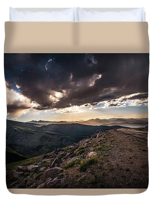 American West Duvet Cover featuring the photograph The Road Less Traveled by Chris Bordeleau