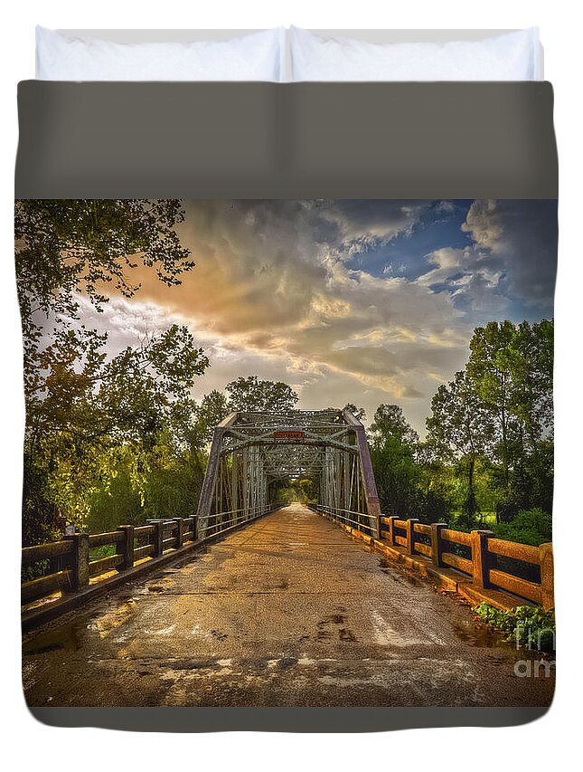 Mississippi Duvet Cover featuring the photograph The Road Less Traveled by T Lowry Wilson