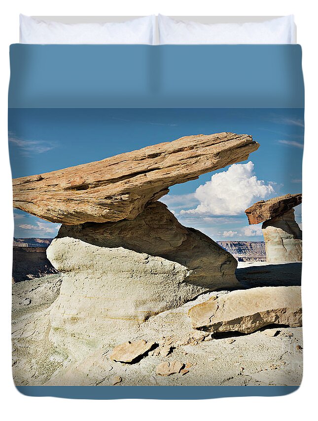 Landscape Duvet Cover featuring the photograph The Rock Factory - Stud Horse Point by Sandra Bronstein