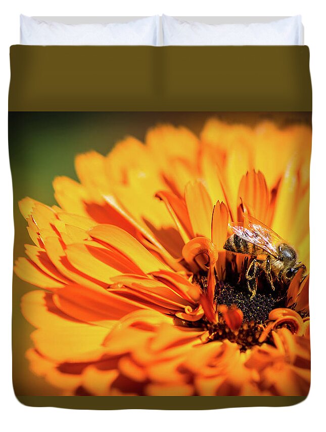 Nature Duvet Cover featuring the photograph The Saver by Rafia Malik