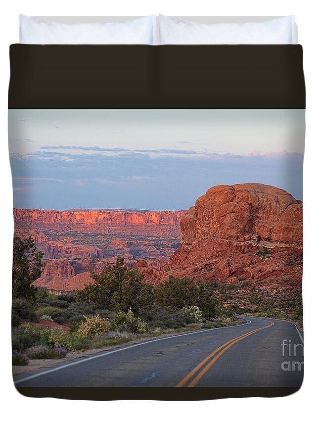 Utah Duvet Cover featuring the photograph The Scenic Route by Jim Garrison