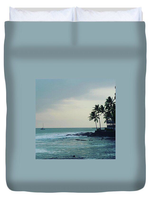 Surf Duvet Cover featuring the photograph The Sea by Aleck Cartwright