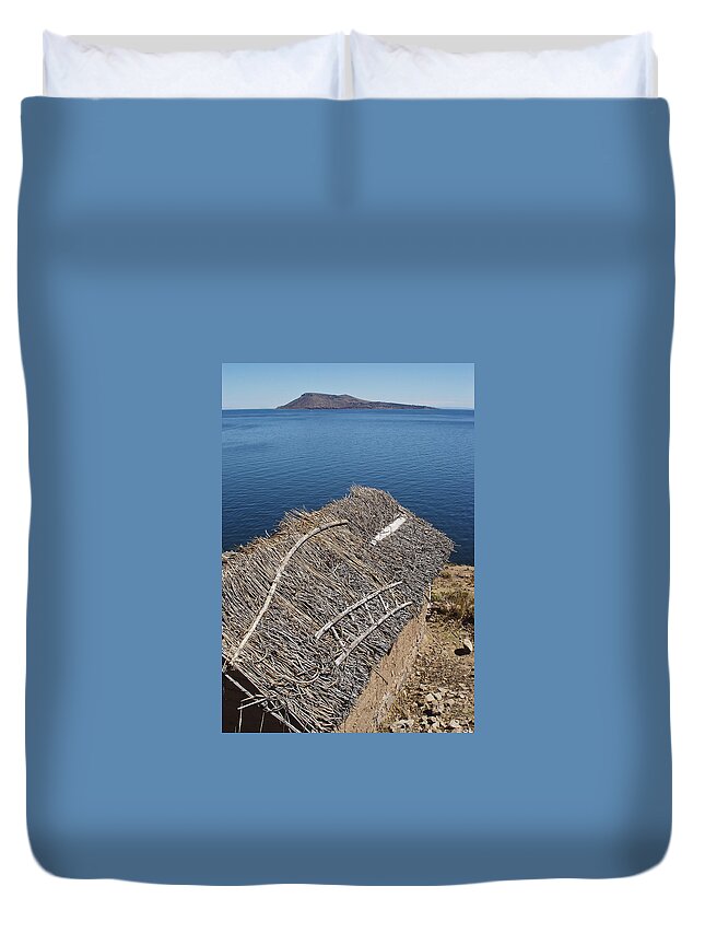 Peru Duvet Cover featuring the photograph The Shores of Lake Titicaca by Doug Davidson