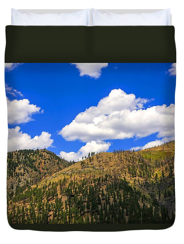 Mountains Duvet Cover featuring the photograph The Silver Valley in Idaho by Chris Smith