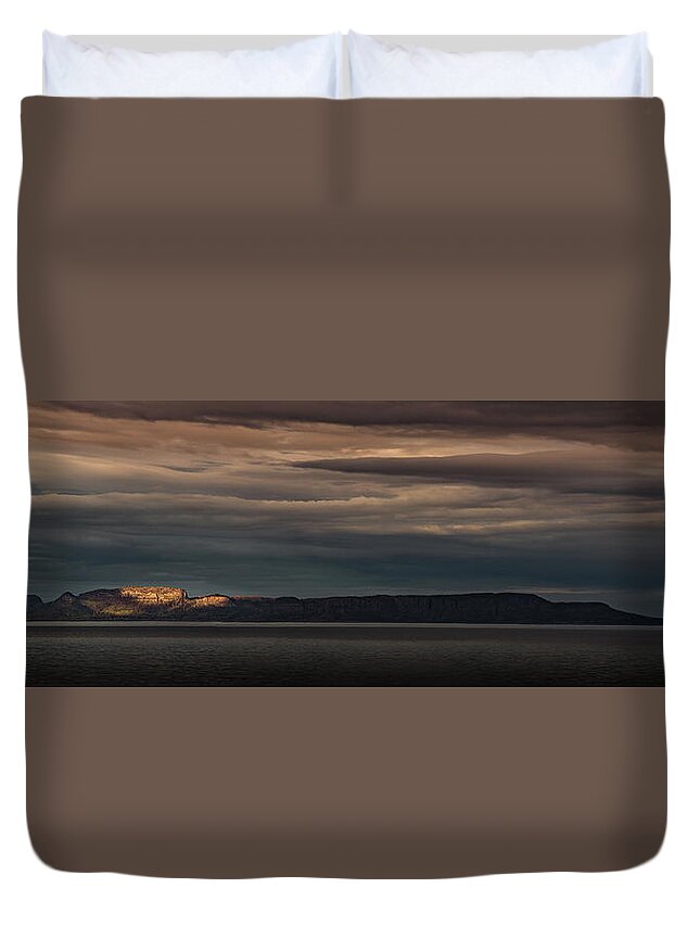 Awakening Duvet Cover featuring the photograph The Sleeping Giant Sunspot Pano by Jakub Sisak