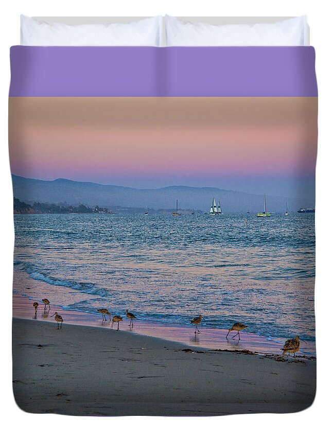 Santa Barbara Duvet Cover featuring the photograph The Soft Side of Sunset by Lynn Bauer