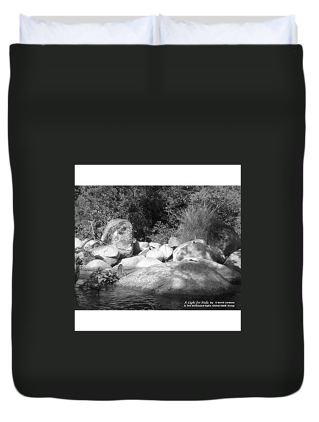 Noflash Duvet Cover featuring the photograph The Soul Of The River by David Cardona