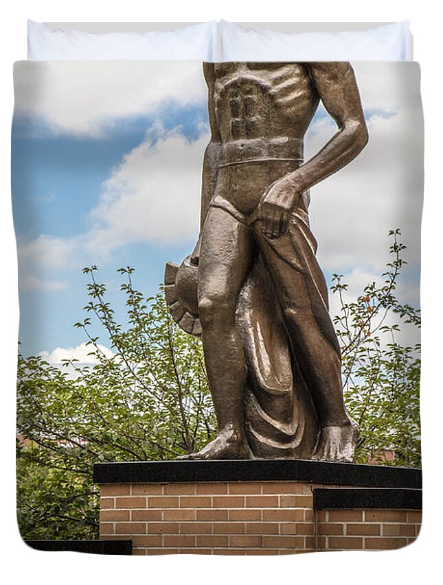 The Spartan Statue Michigan State University Duvet Cover For Sale By John Mcgraw