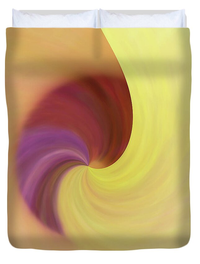 Abstract Duvet Cover featuring the photograph The Spiral by Cheryl Day