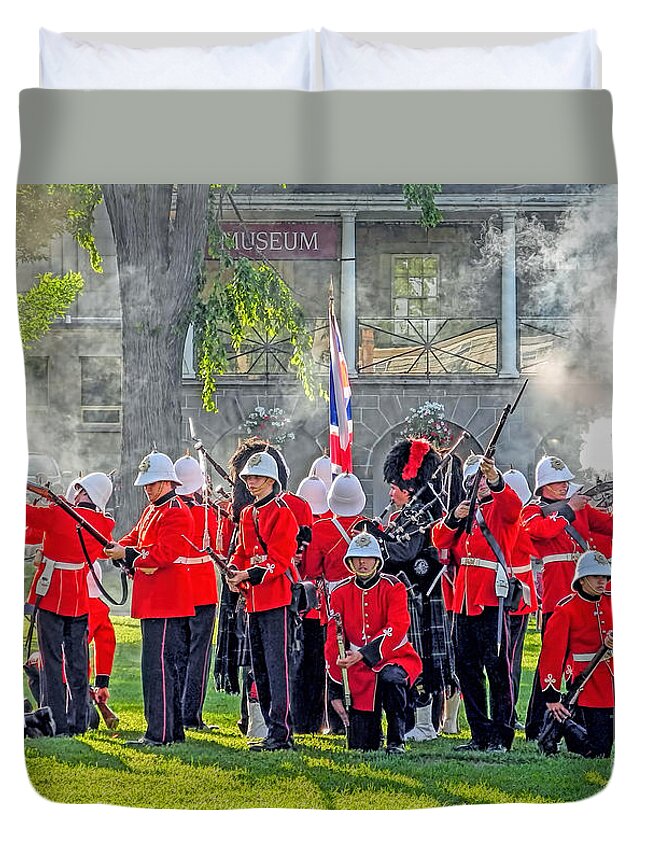 Changing Of The Guard Duvet Cover featuring the photograph The Square by Carol Randall