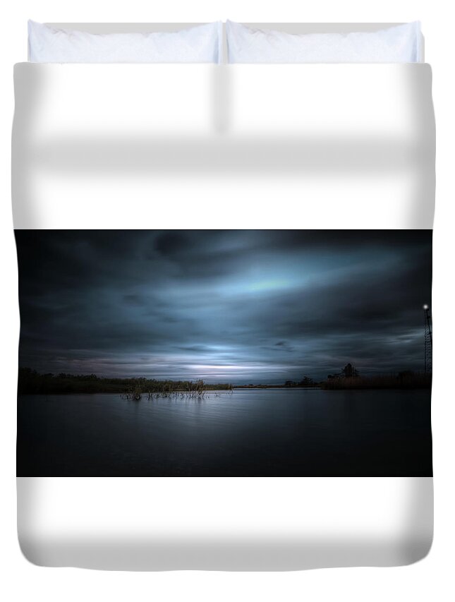 Storm Duvet Cover featuring the photograph The Storm by Mark Andrew Thomas