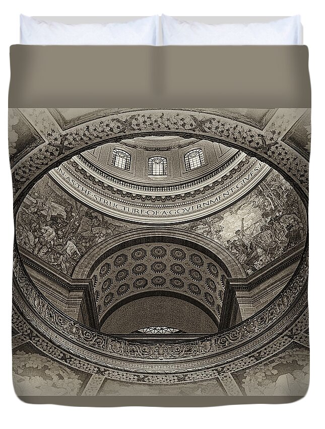 Capitol Duvet Cover featuring the photograph The Structure of Government by Mitch Spence