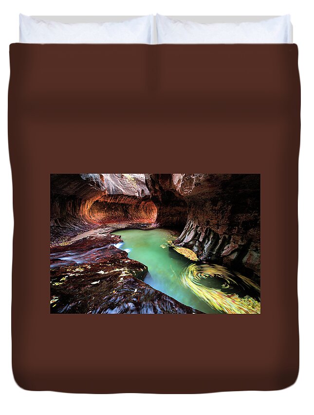 Amaizing Duvet Cover featuring the photograph The Subway Swirls by Edgars Erglis