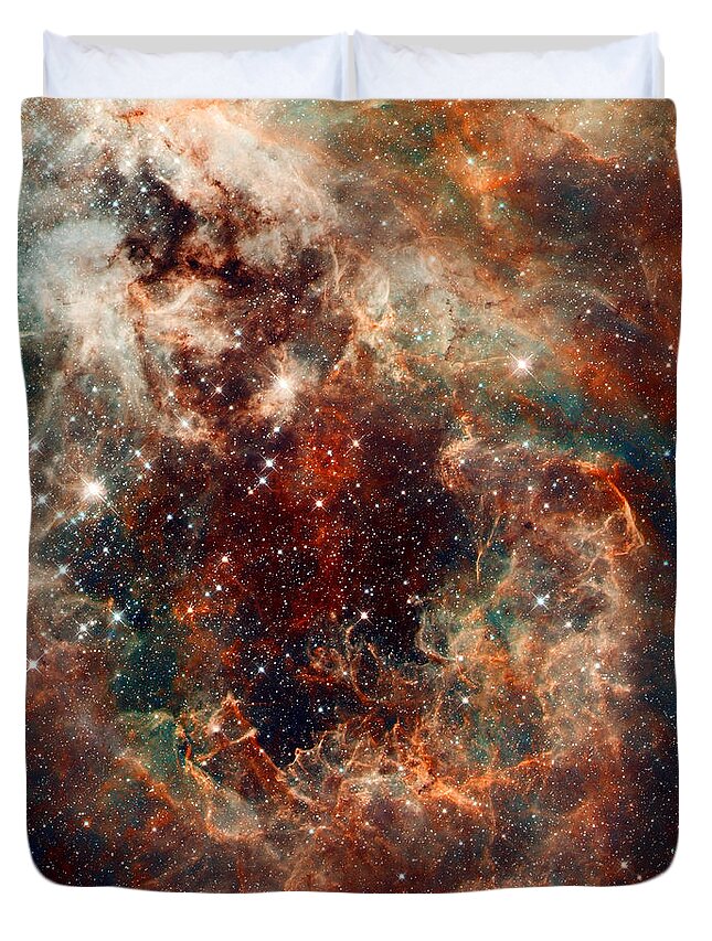Tarantula Duvet Cover featuring the photograph The Tarantula Nebula by Nicholas Burningham