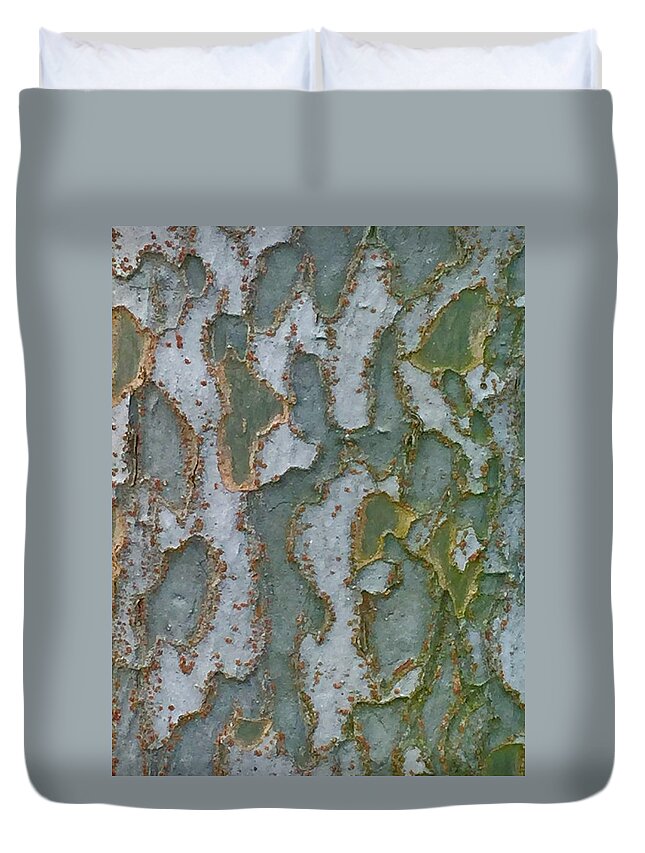 Nature Duvet Cover featuring the photograph The Texture is in the Trees3 by Etta Harris