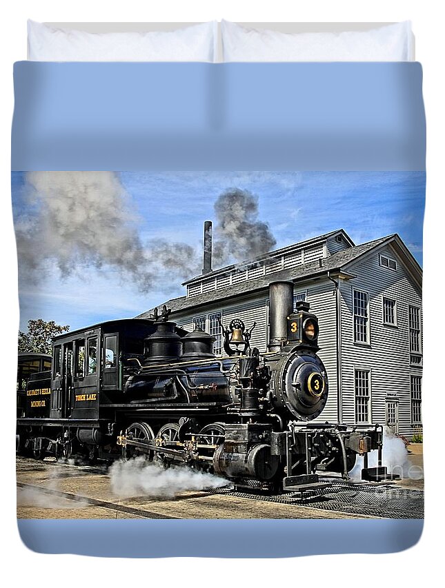 Train Duvet Cover featuring the photograph The Torch Lake by DJ Florek