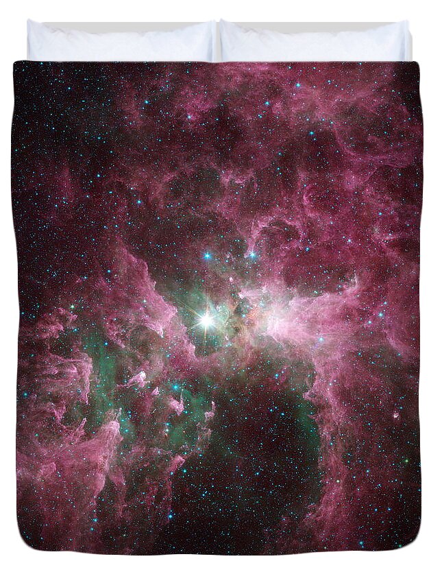 Carina Nebula Duvet Cover featuring the photograph The Tortured Clouds of Eta Carinae by Eric Glaser