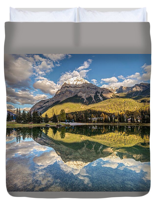 Field Duvet Cover featuring the photograph The Town of Field in British Columbia by Pierre Leclerc Photography